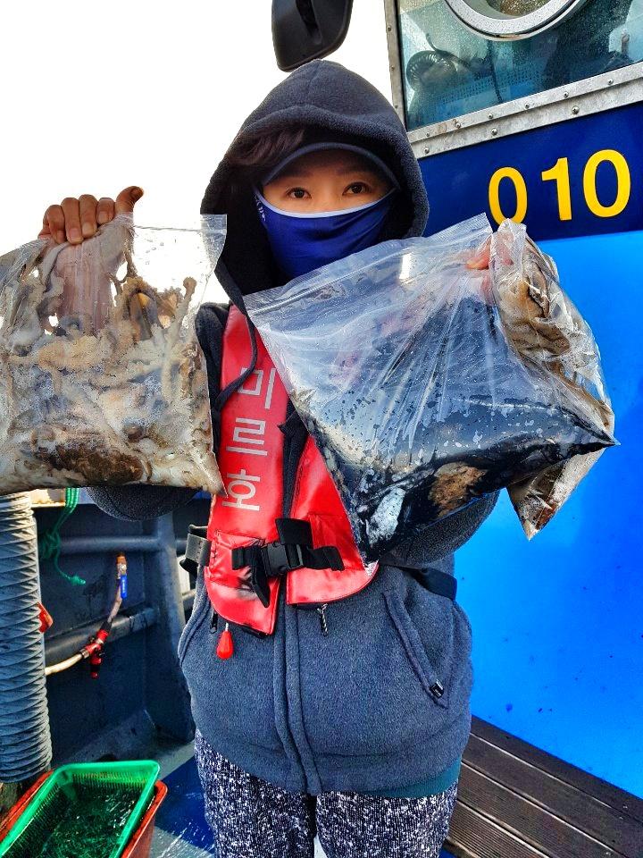 오천항 미르호 10월14일  쭈꾸미 갑오징어 조황입니다~~~